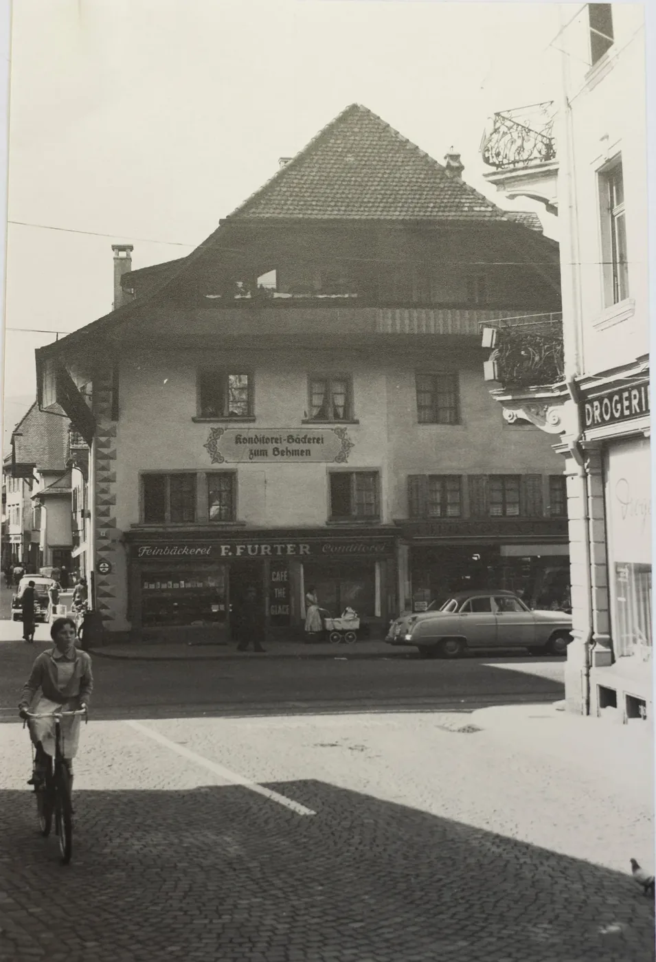 Das Haus zum Behmen – historische Aufnahme der Bäckerei Furter